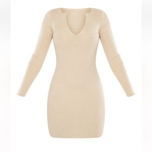Nude sweater dress